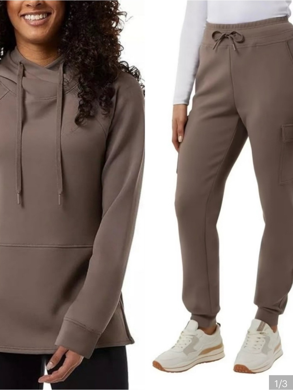 32 Degrees HEAT Women's Taupe Cargo Jogger Pants